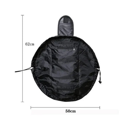 Large Black Makeup Storage Bag with Drawstring Closure