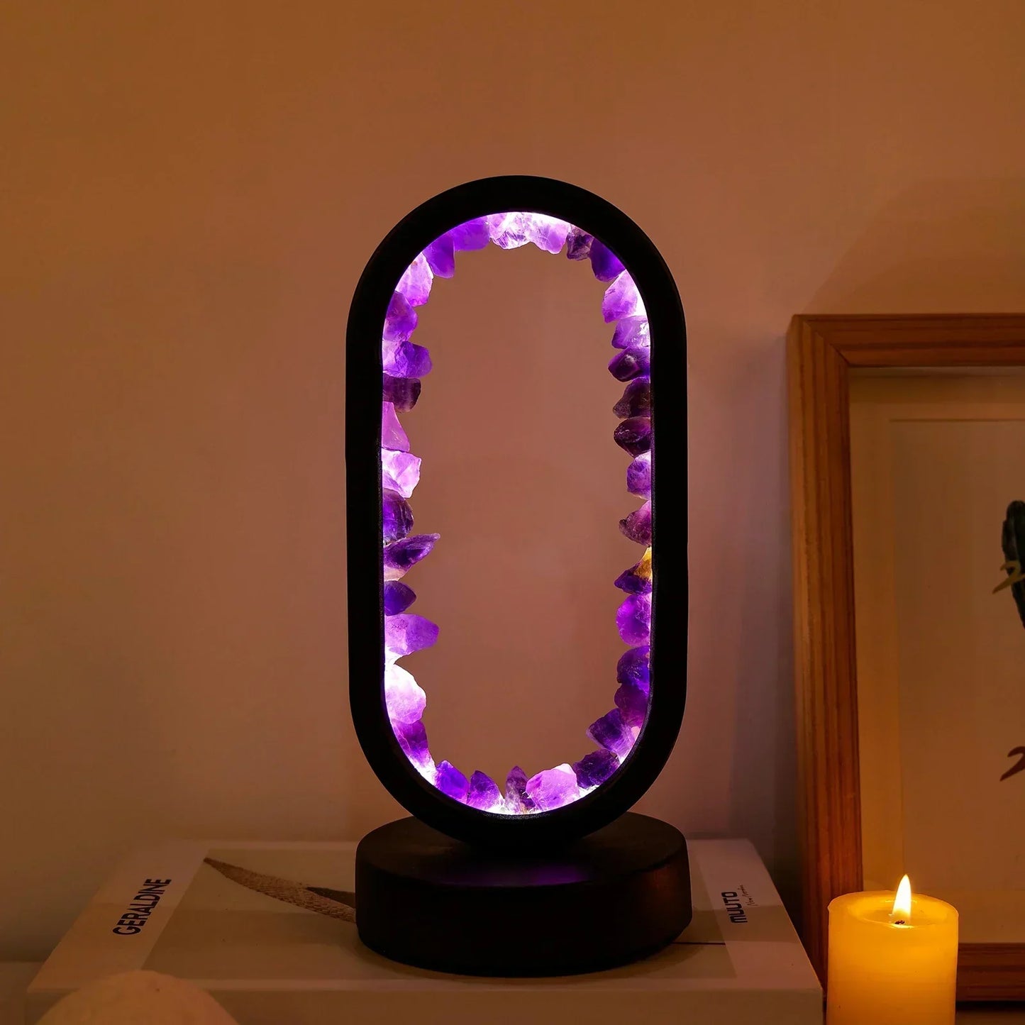 Soothing Purple Crystal Relaxation Lamp