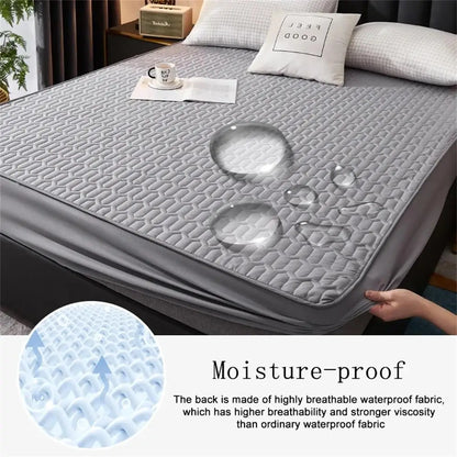 Breathable Waterproof Fitted Latex Mattress Protector Cover
