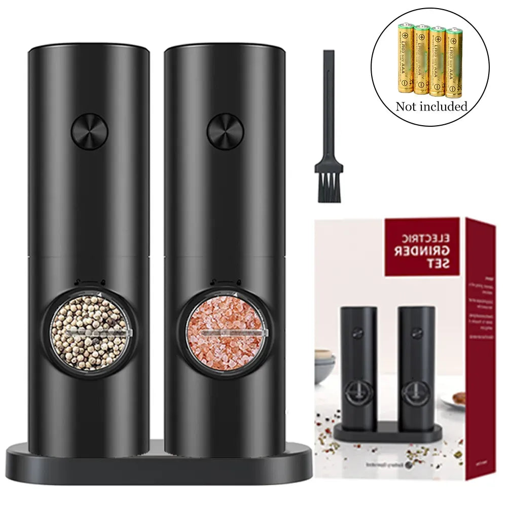 Compact Electric Salt & Pepper Grinder Set - Fesara