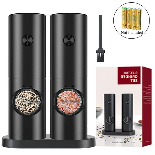 Compact Electric Salt & Pepper Grinder Set - Fesara