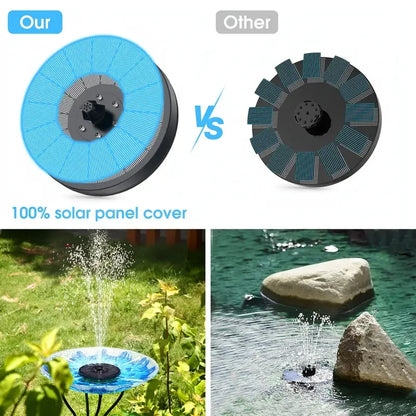 Solar Powered Garden Fountain with RGB LED Lights