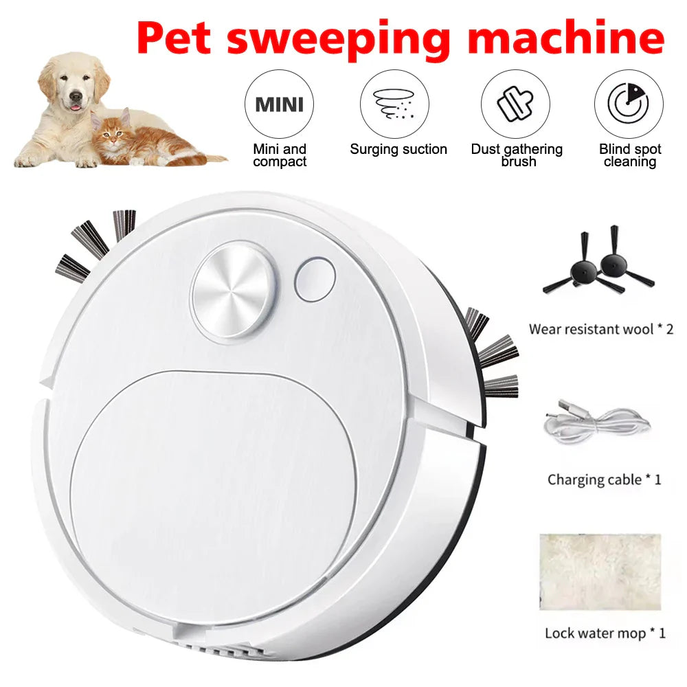 Advanced 3-in-1 Robot Vacuum Cleaner 4000Pa Pet Hair