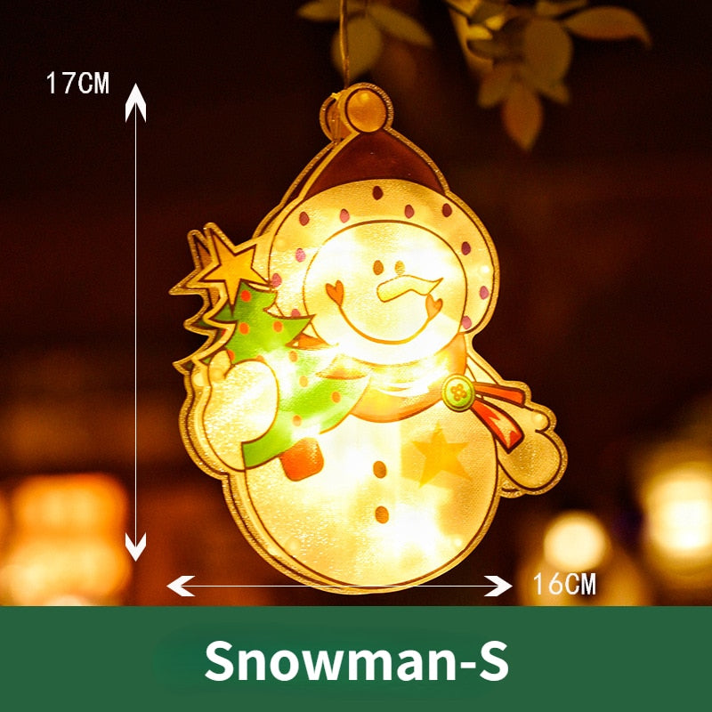 Colorful Christmas Window String Lights