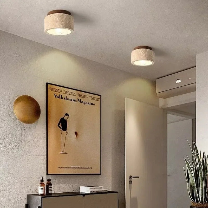 Luxury Stone Flush Mount LED Ceiling Light - Fesara