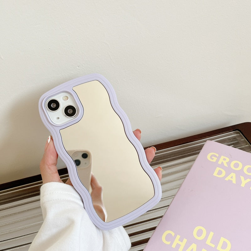 Stylish Wave Design Phone Case Mirror
