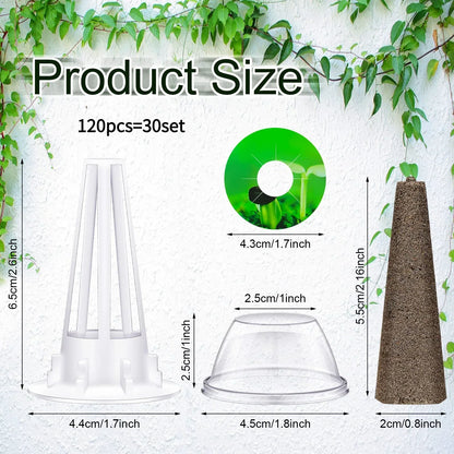 Complete Indoor Hydroponic Growing Kit 120pc Set