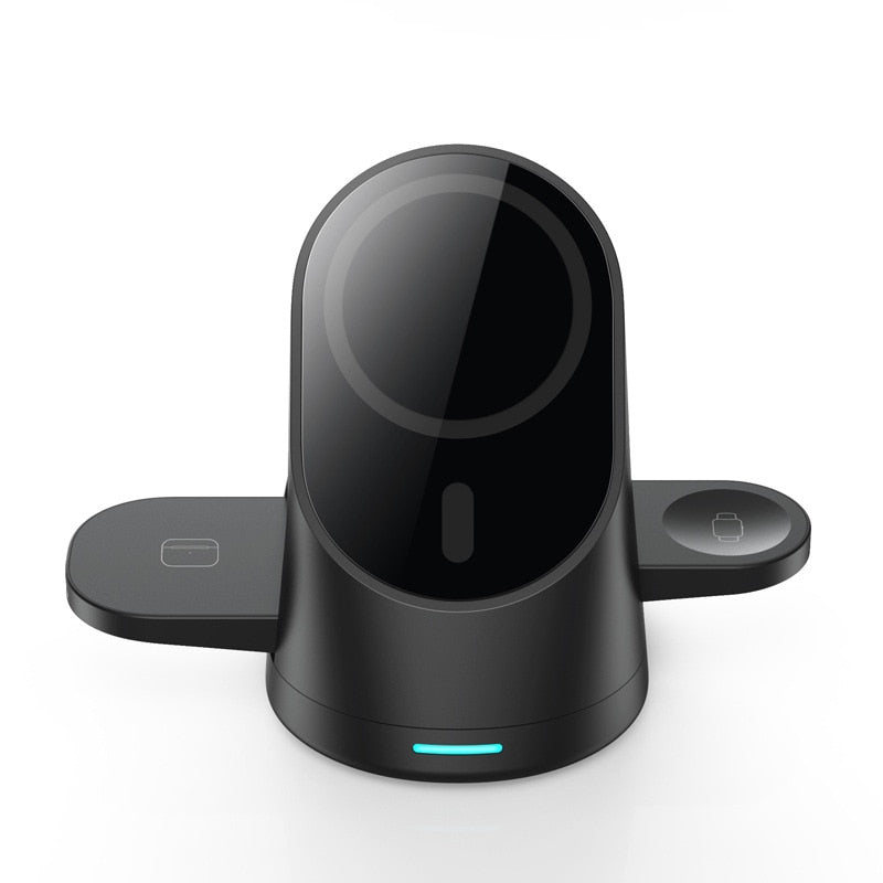 Compact 3 in 1 Wireless Charging Station Stand