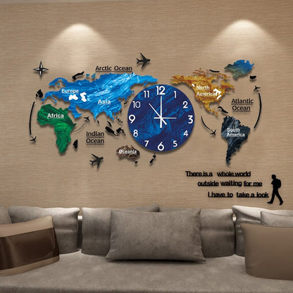 Creative 3D DIY Wall Clock Art Decor