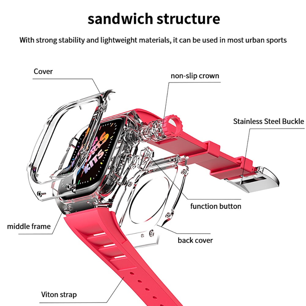 Clear Universal Smartwatch Strap Accessory Kit
