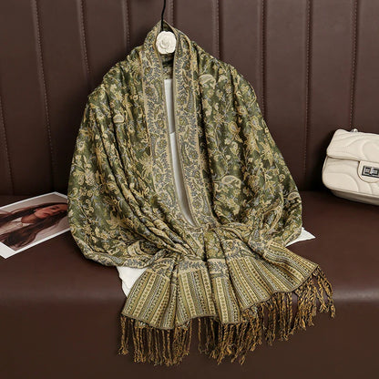 Soft Women's Cashmere Scarf Luxury Warm Print