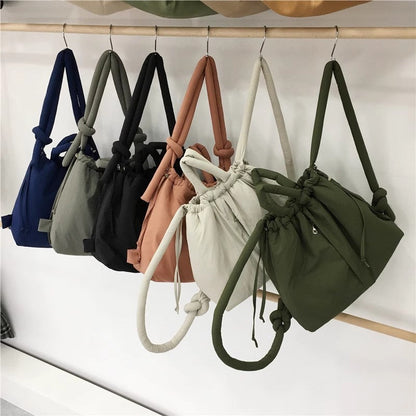 Fashionable Puffer Tote Bag with Adjustable Strap