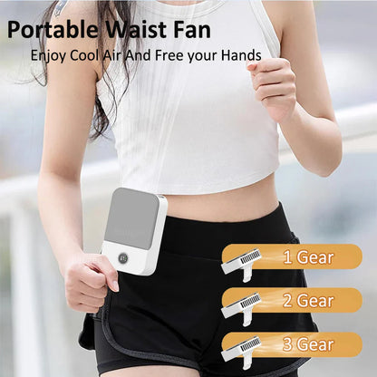 Compact Portable Neck Fan with 3 Speeds and USB Charging