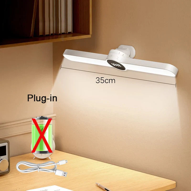 Compact LED Desk Lamp with Clock and USB Port - Fesara