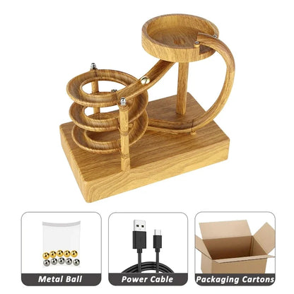 Unique Handcrafted Wooden Kinetic Roller Toy