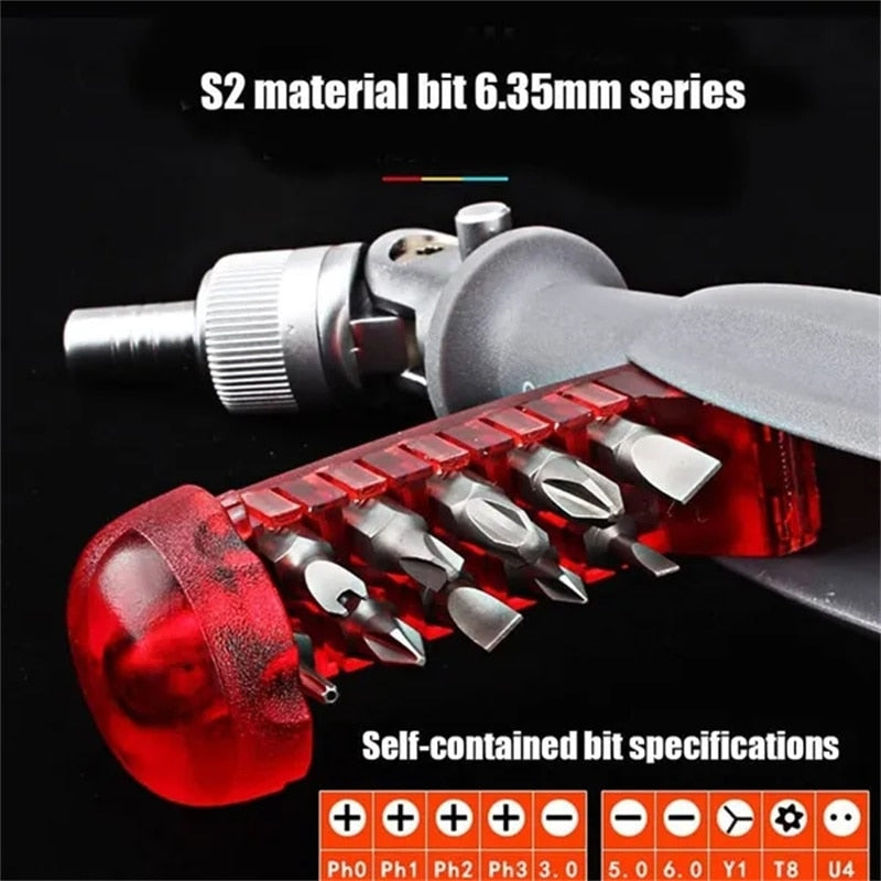 Adjustable Ratchet Screwdriver Tool Kit Set