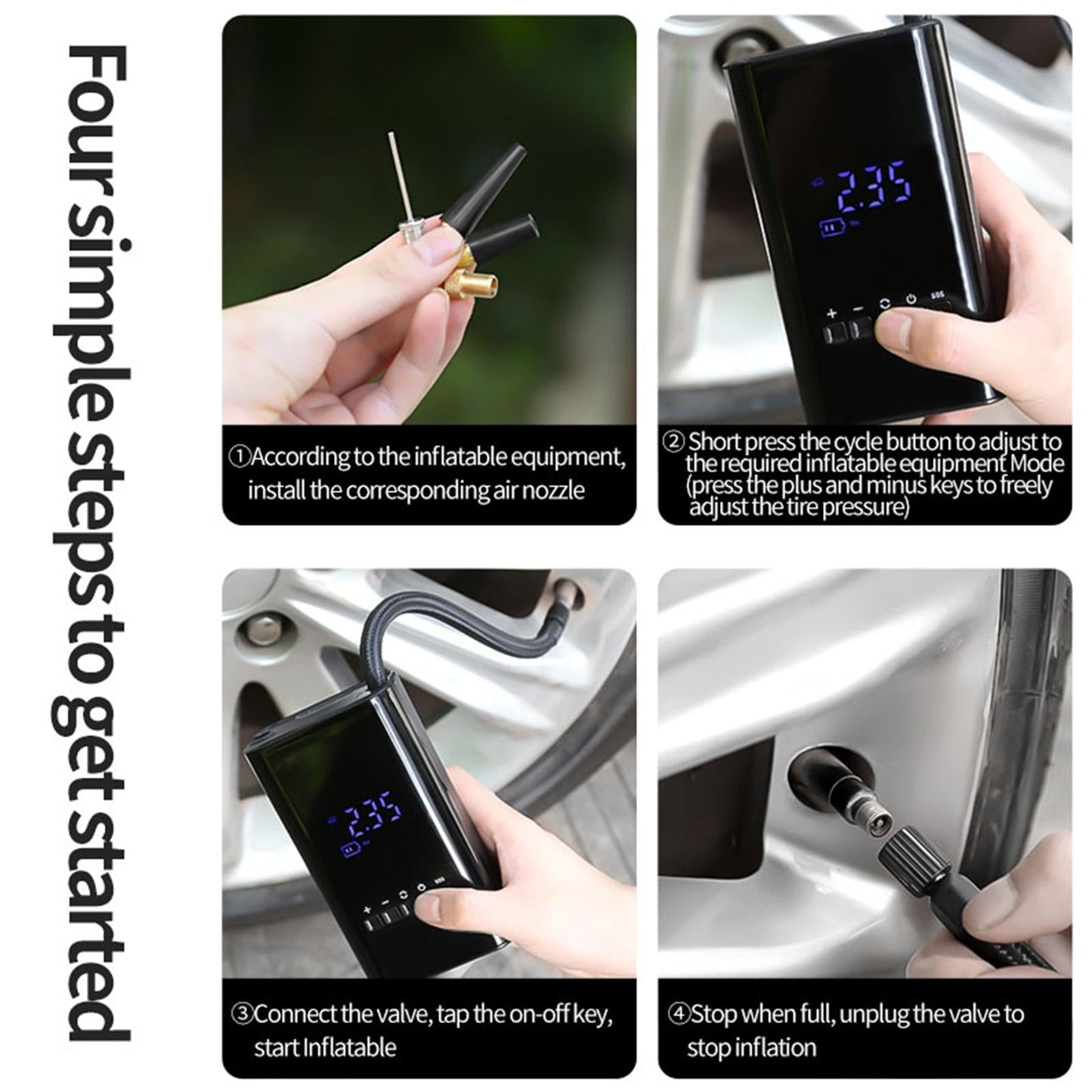 Portable LED Digital Air Pump Compressor