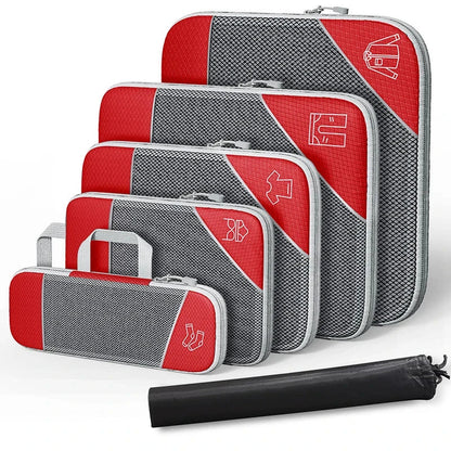 Compact Travel Packing Cubes Set Waterproof Bags