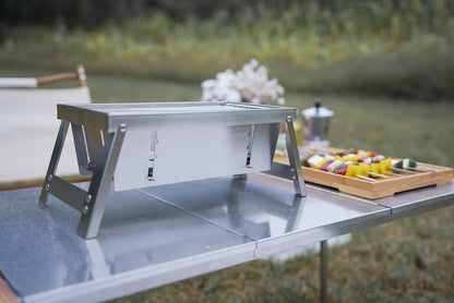Portable Outdoor Stainless Steel Folding BBQ Grill