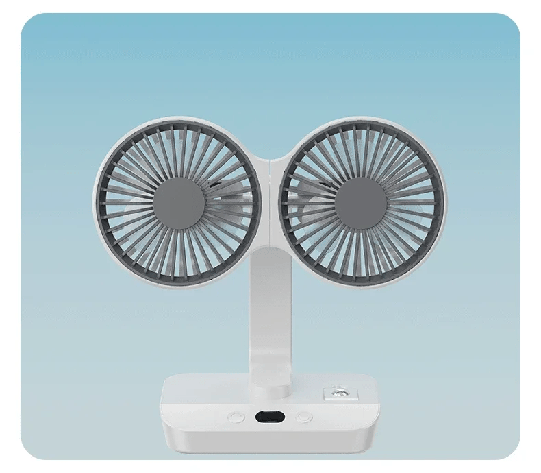 Portable Rechargeable Table Fan with LED Display - Fesara