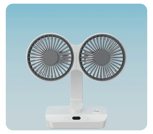 Portable Rechargeable Table Fan with LED Display - Fesara