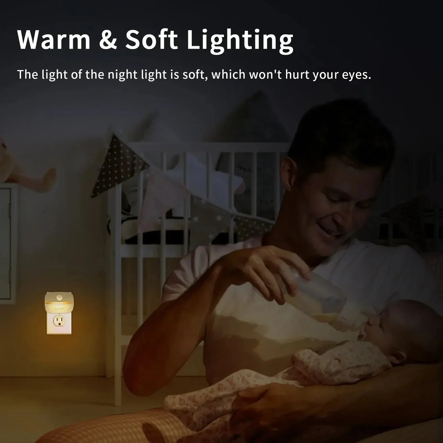Smart LED Nightlight with Motion Sensor & Adjustable Brightness