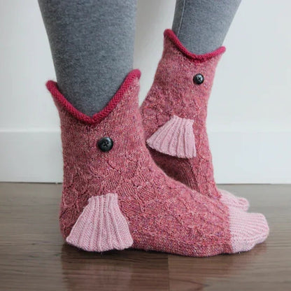 Fun Animal Print Knit Socks