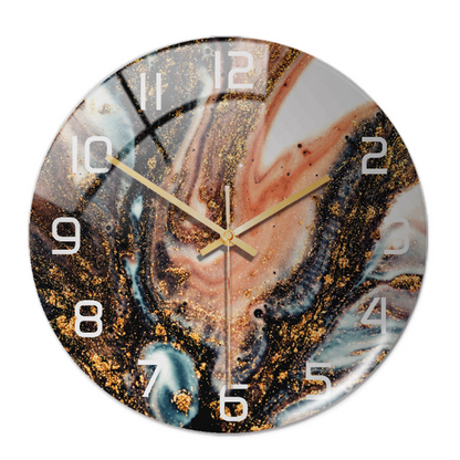Elegant White Marble Silent Wall Clock