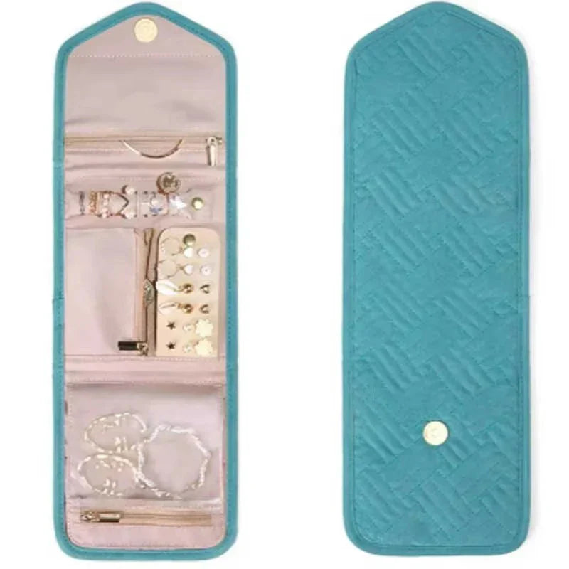 Portable Travel Jewelry Roll Up Storage Pouch