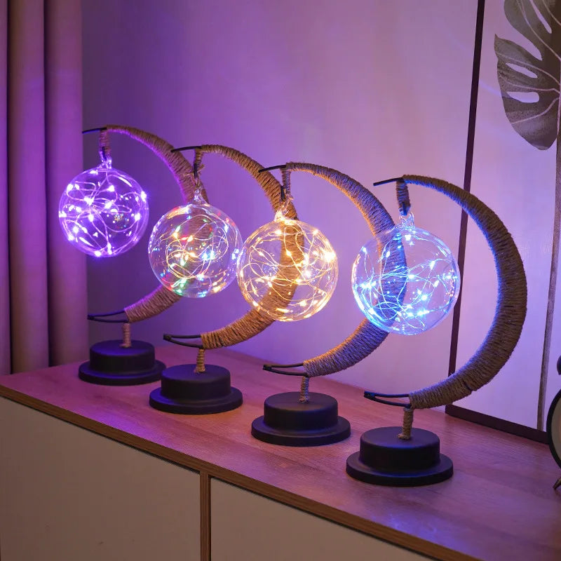Slim Modern Half Moon LED Table Lamp - Fesara