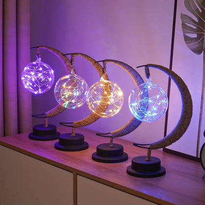 Slim Modern Half Moon LED Table Lamp - Fesara