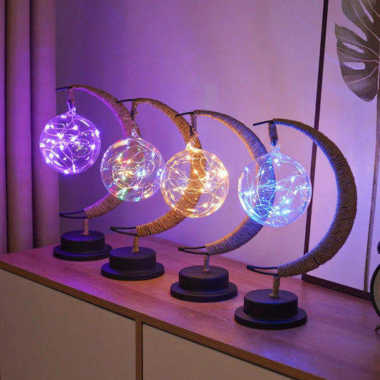 Slim Modern Half Moon LED Table Lamp - Fesara