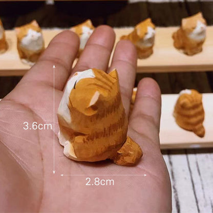 Adorable Handcrafted Wood Animal Figurines - Fesara