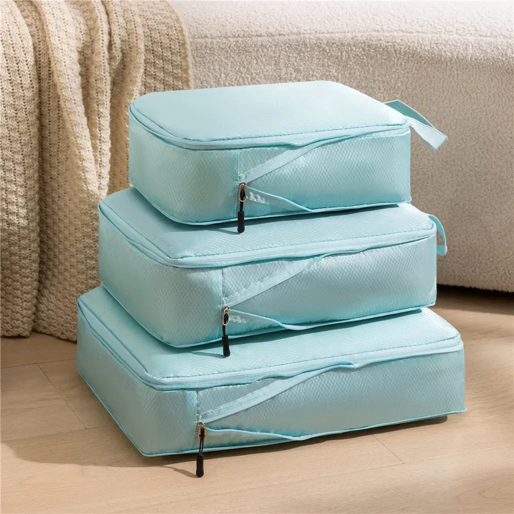 Compact Travel Bag Organizer Set 3-in-1 Waterproof Luggage Bags - Fesara
