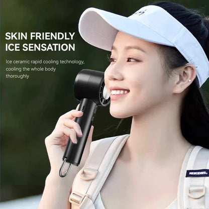 Compact Rechargeable Mini Handheld Fan with LED Display