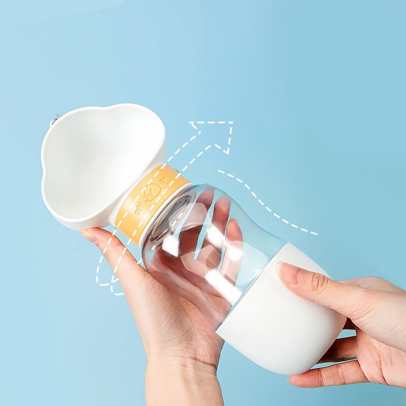 Portable 2in1 Pet Water Bottle Feeder Set