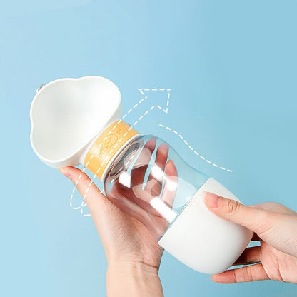 Portable 2in1 Pet Water Bottle Feeder Set