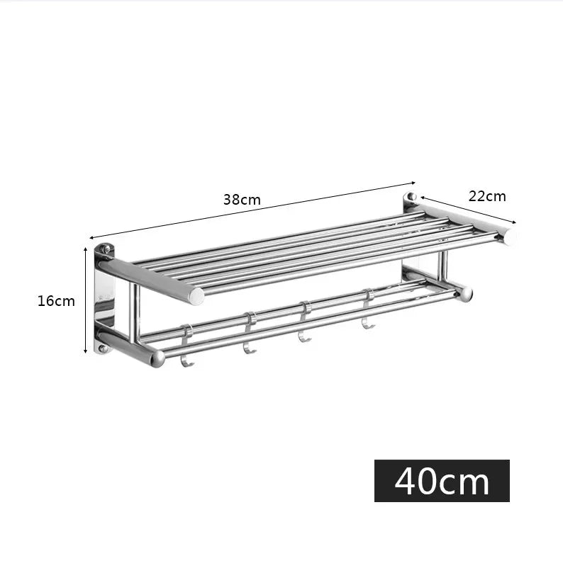 Modern Stainless Steel Wall Towel Rack - Fesara