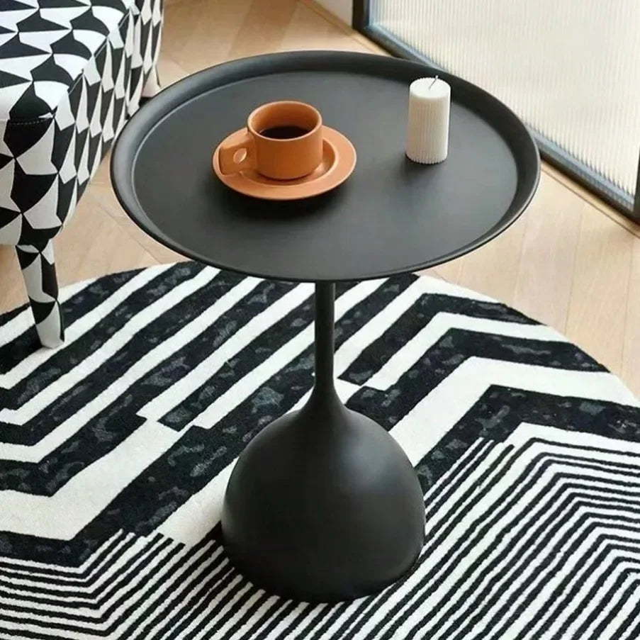 Modern Metal Circular End Table