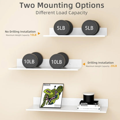 Modern Metal Floating Shelf Storage