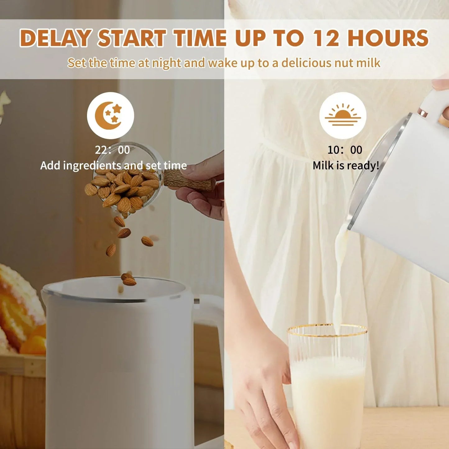 Easy 8-in-1 Non-Dairy Milk Machine 1000ml Capacity