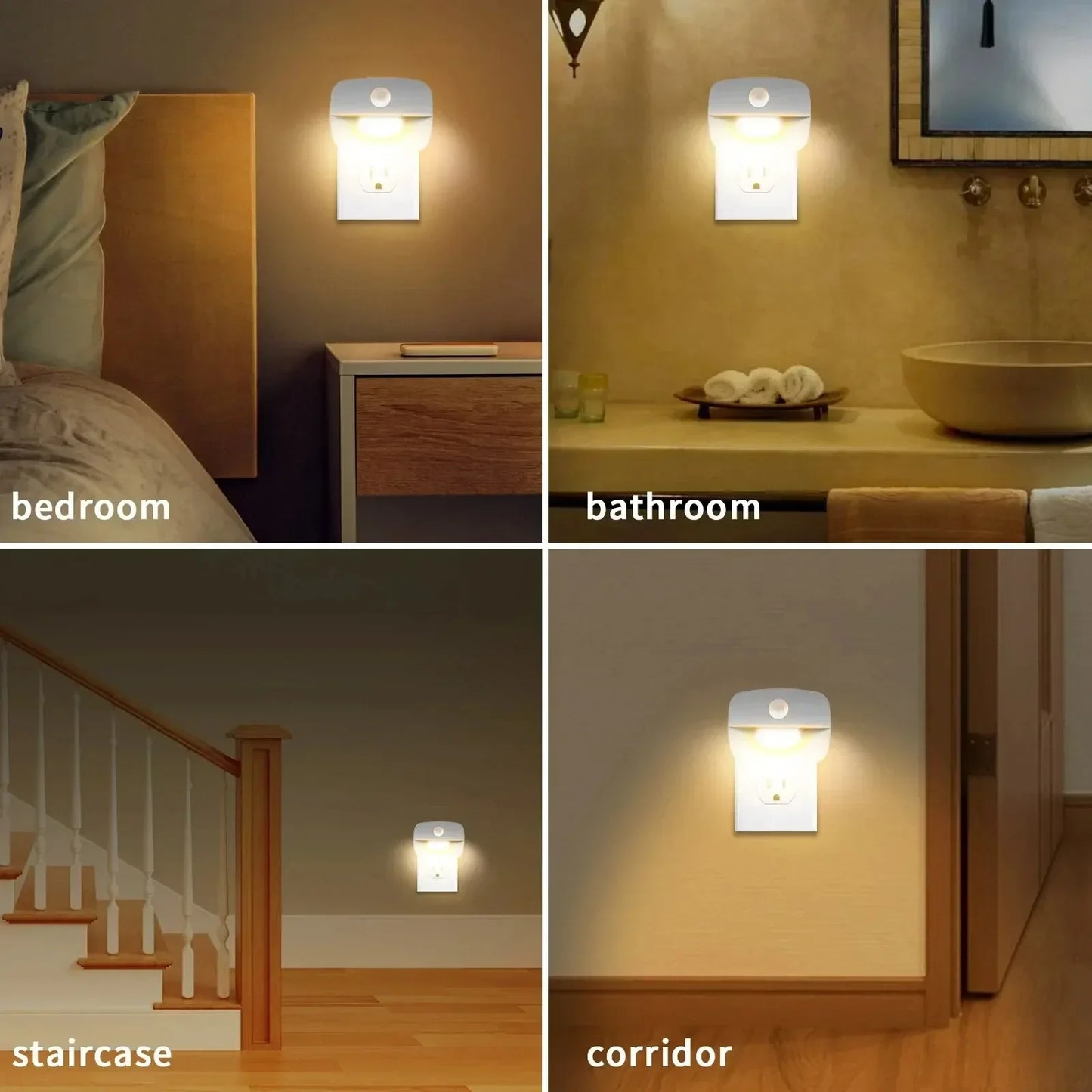 Smart LED Nightlight with Motion Sensor & Adjustable Brightness