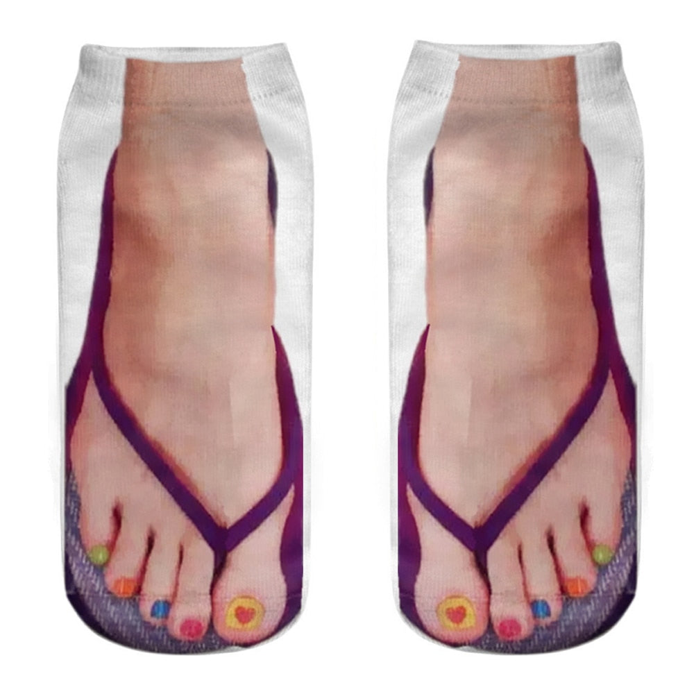 Quirky 3D Design Novelty Ankle Socks