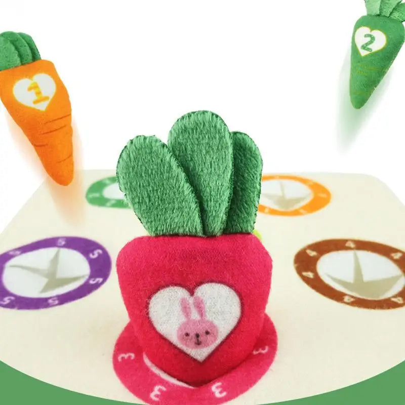 Fun Interactive Pet Play Mat with Plush Carrot Toy