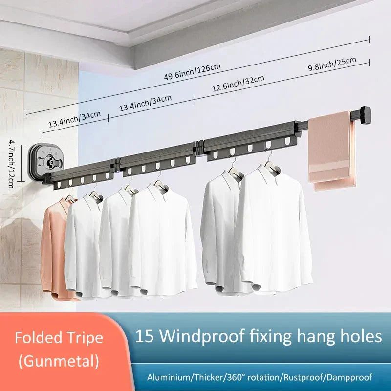 Compact Foldable Clothes Drying Rack