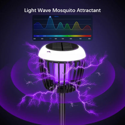 Outdoor Solar Bug Zapper Lamp with UV Light