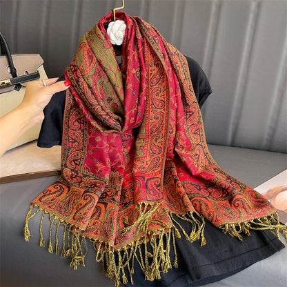 Soft Women's Cashmere Scarf Luxury Warm Print