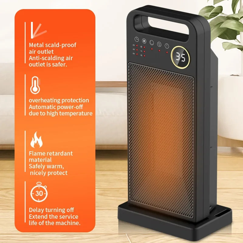 Powerful 2000W Digital Electric Space Heater with Remote