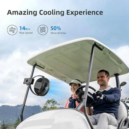 Portable Rechargeable Stroller Fan 8 Inch Quiet Clip