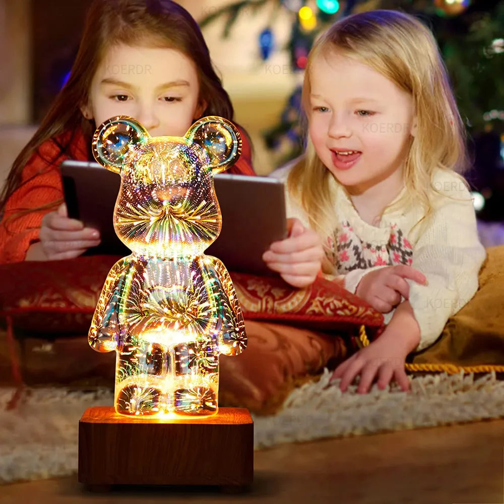 Colorful LED Fireworks Night Light Lamp